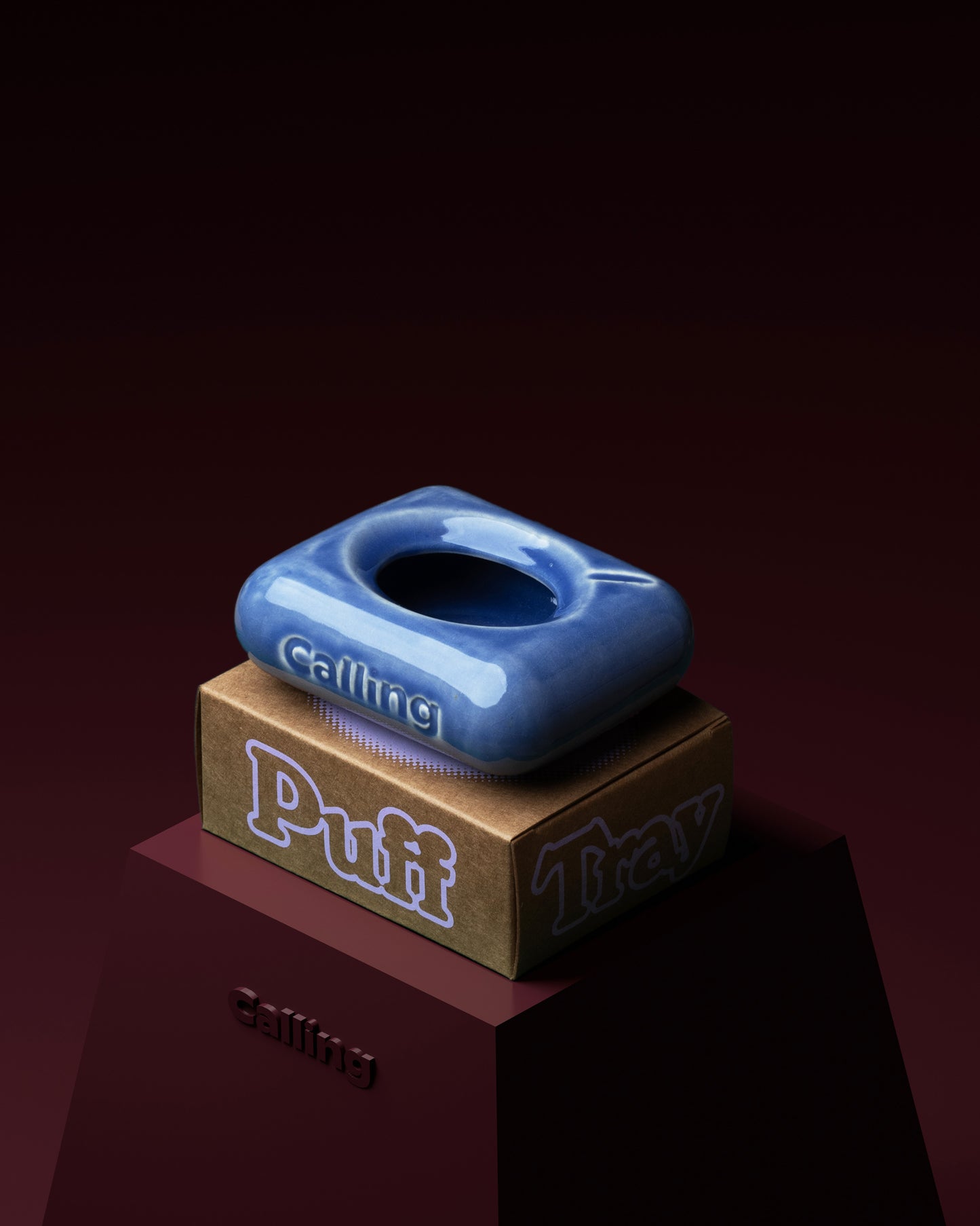 calling puff tray blue